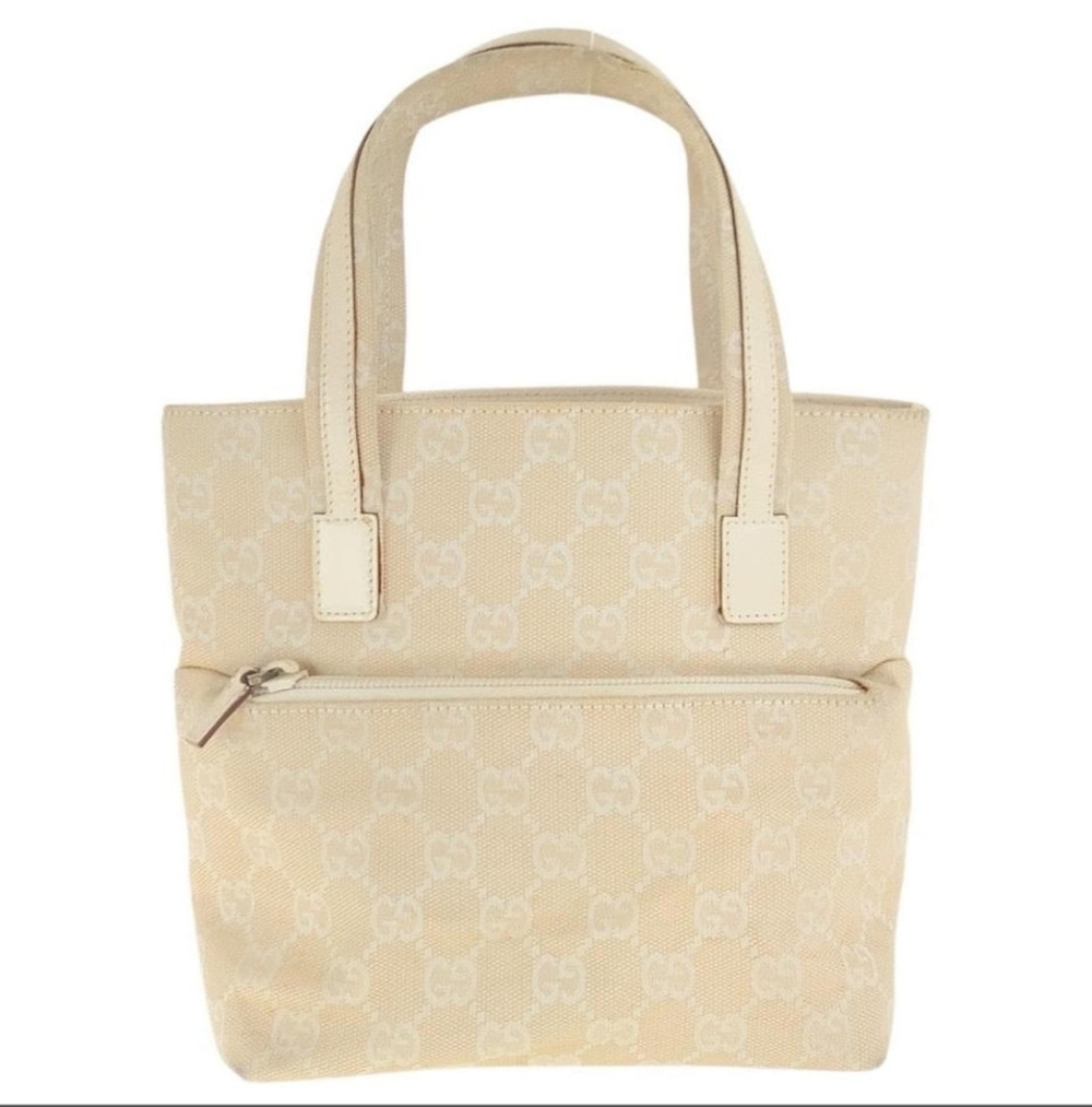 Gucci GG Beige & Ivory Monogram Tote